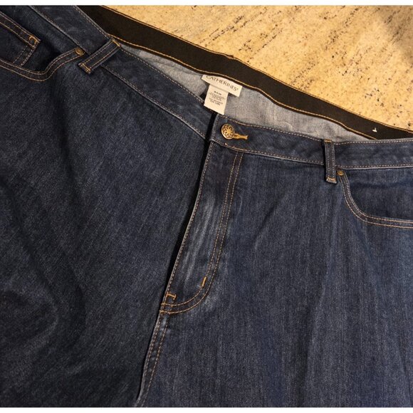 New! Catherines Women's 30W Capri Jeans Blue Elastic Comfort Waist Denim 48x21" - Picture 7 of 12
